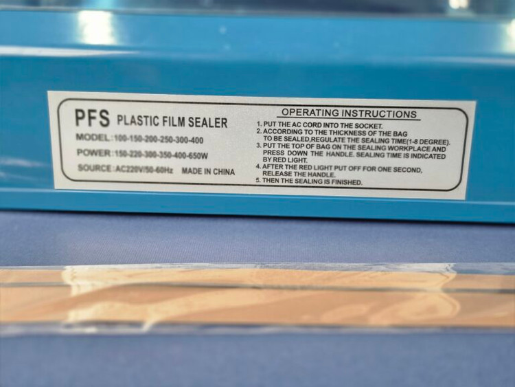 دستگاه پرس حرارتی و دوخت پلاستیک برقی اورجینال ۲۵ سانت ایمپالس سلر PFS-250